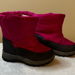 Bright Pink Snow Boots Kids size 11